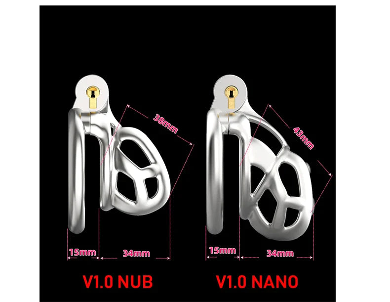 316 Stainless Steel Python V1.0&V2.0 Mamba Chastity Cage