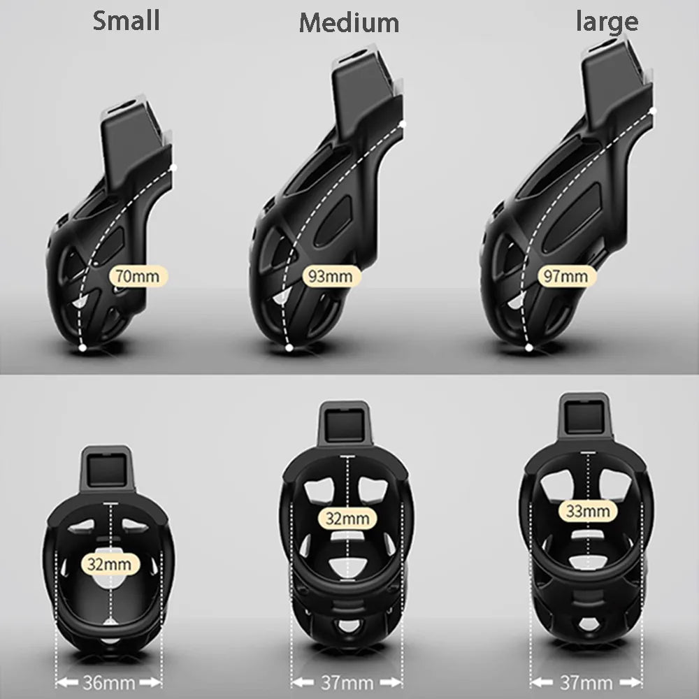 2023 New Ghost 3D Printed Male Chastity Cage Set Anti Off Lock Penis Ring