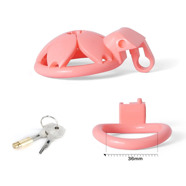 Premium Sakura 3D Printed Pink Chastity cage