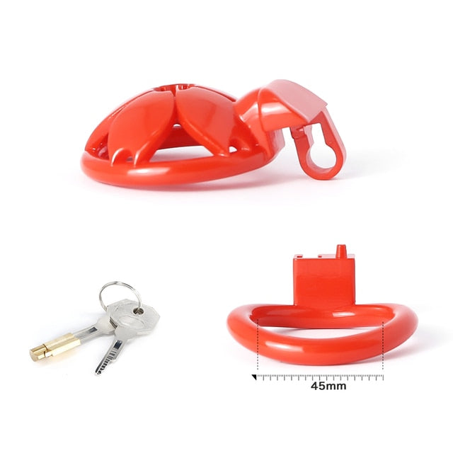 Premium Sakura 3D Printed Pink Chastity cage