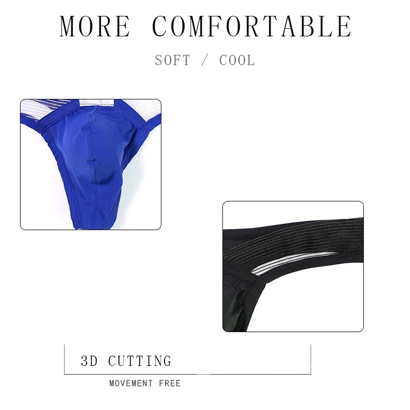 Men's Sexy Thong - Erotic Underwear T Back G String Bulge Pouch