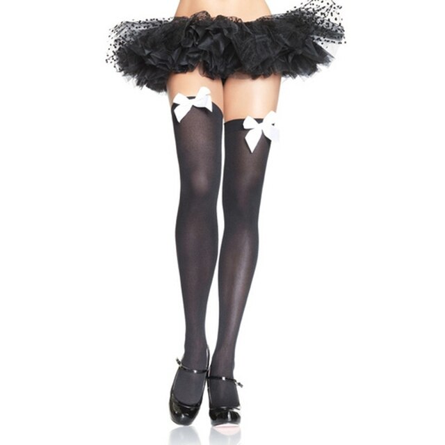 Sissy's Sexy Lingerie: Bow Tie Stockings, Skinny Tight Tempting Nightwear, Sheer Evening & Club Stockings, For men (Skirt Not Included)