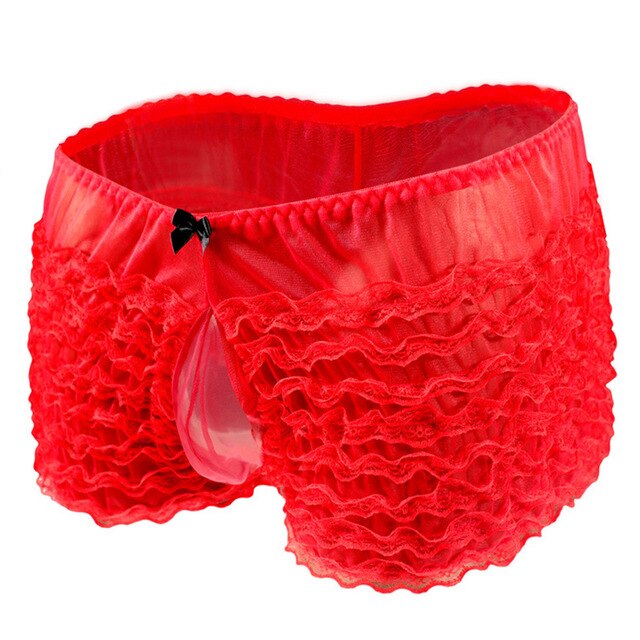 Sissy Lace Mesh Panties for Gay Men: Sexy Lingerie/ Breathable Underwear/ Erotic Boxer Shorts/ Cute Knickers /Trendy Design