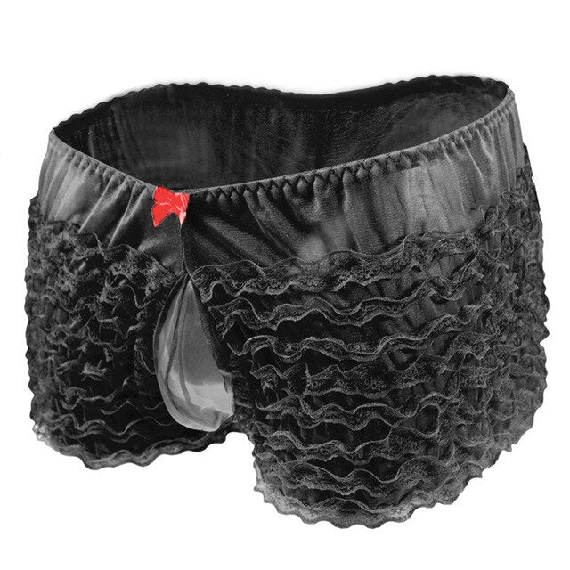 Sissy Lace Mesh Panties for Gay Men: Sexy Lingerie/ Breathable Underwear/ Erotic Boxer Shorts/ Cute Knickers /Trendy Design
