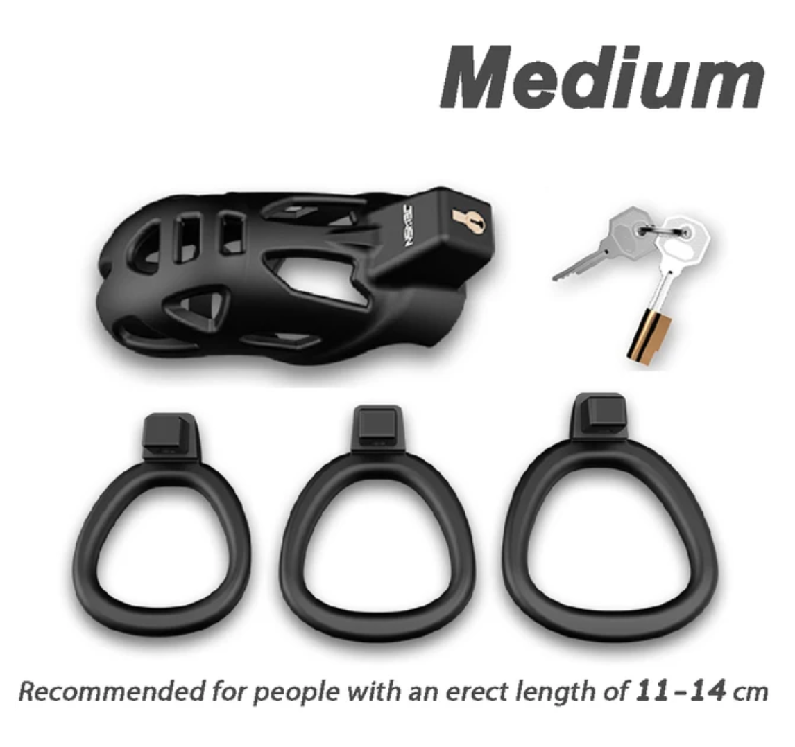 2023 New Ghost 3D Printed Male Chastity Cage Set Anti Off Lock Penis Ring