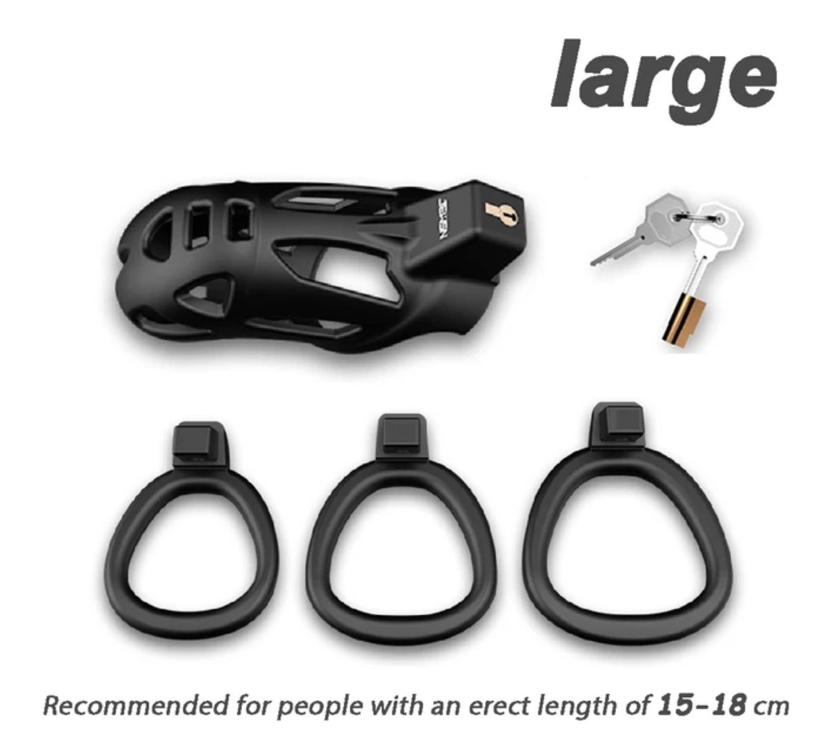 2023 New Ghost 3D Printed Male Chastity Cage Set Anti Off Lock Penis Ring