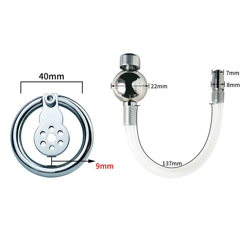 Inverted Negative Chastity Cage with Removable Steel Ball