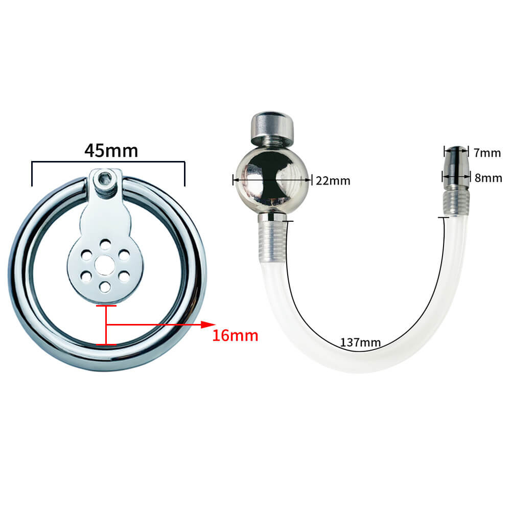 Inverted Negative Chastity Cage with Removable Steel Ball