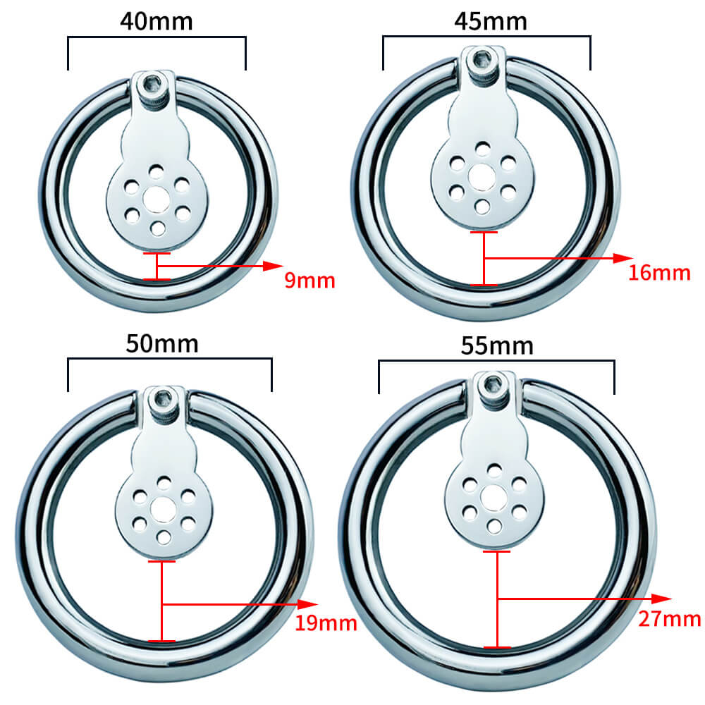 Inverted Negative Chastity Cage with Removable Steel Ball
