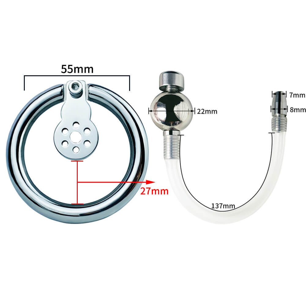 Inverted Negative Chastity Cage with Removable Steel Ball