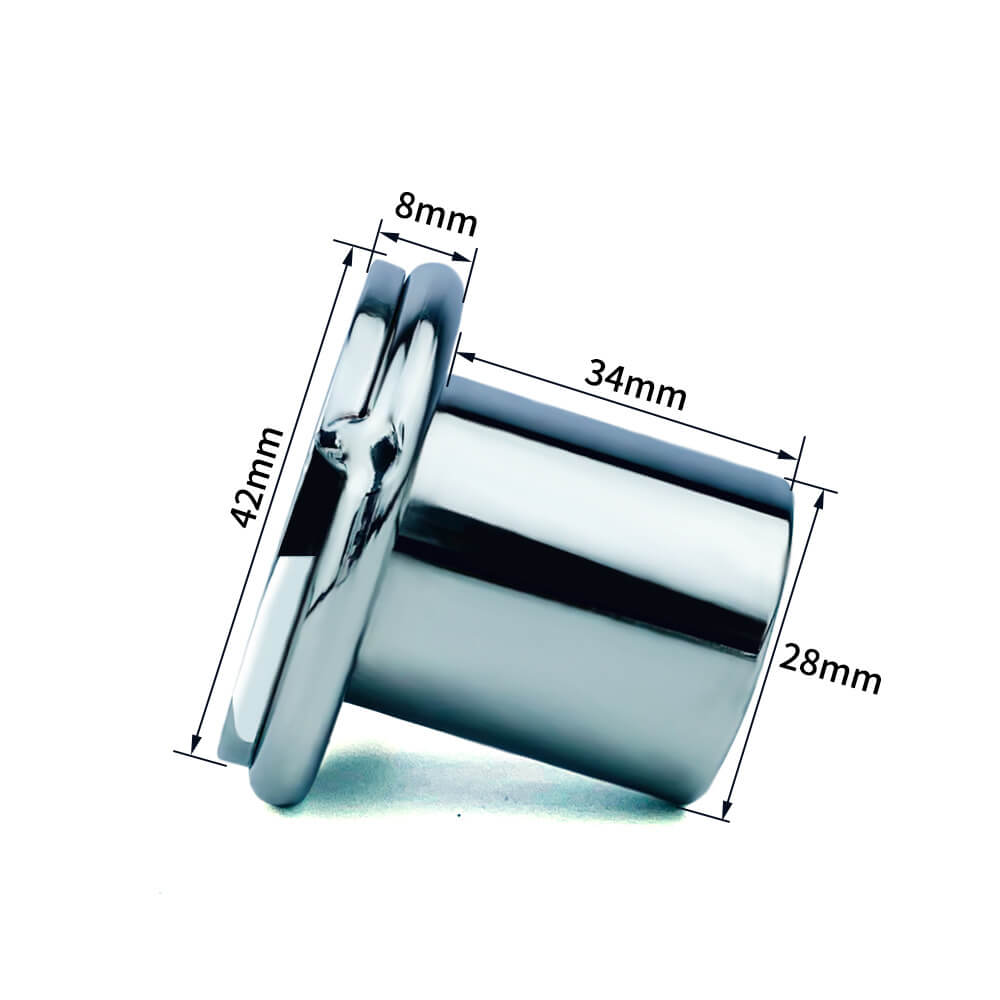 Inverted Chastity Cage with Metal Cylinder and Tube