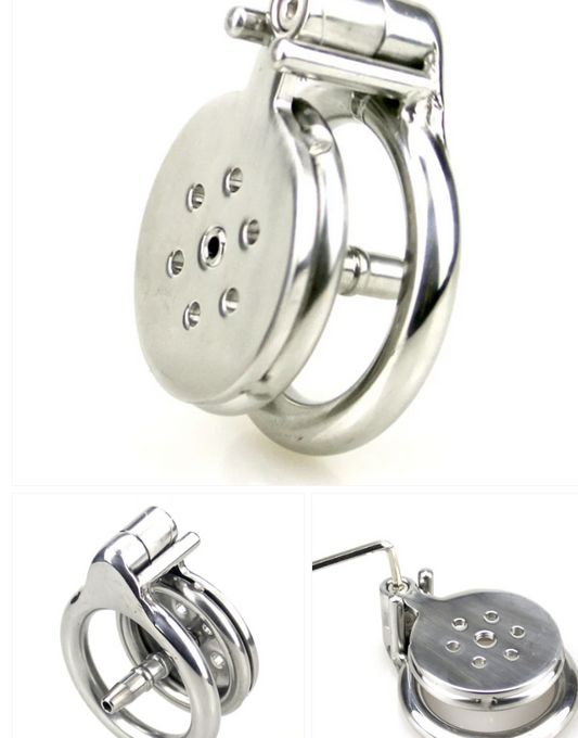 New Stainless Steel Negative Tadpole Cage Male Flat Chastity Cage
