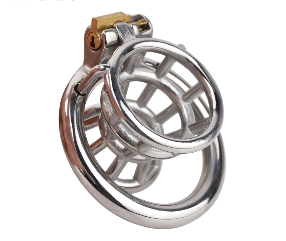 Inverted Negative Chastity Cage For Men Stainless Steel Small Cock Lock