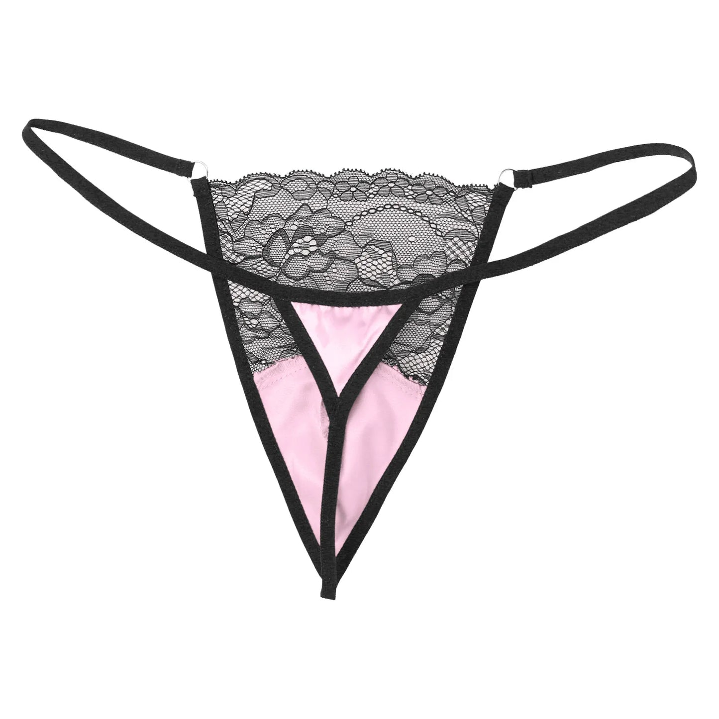 Men's Sissy Bikini G-string Underwear Lace Thong Bikini Hollow Panty