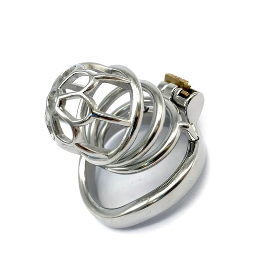 304 Stainless Steel Metal Chastity Cage Flower Shaped Male Chastity Device