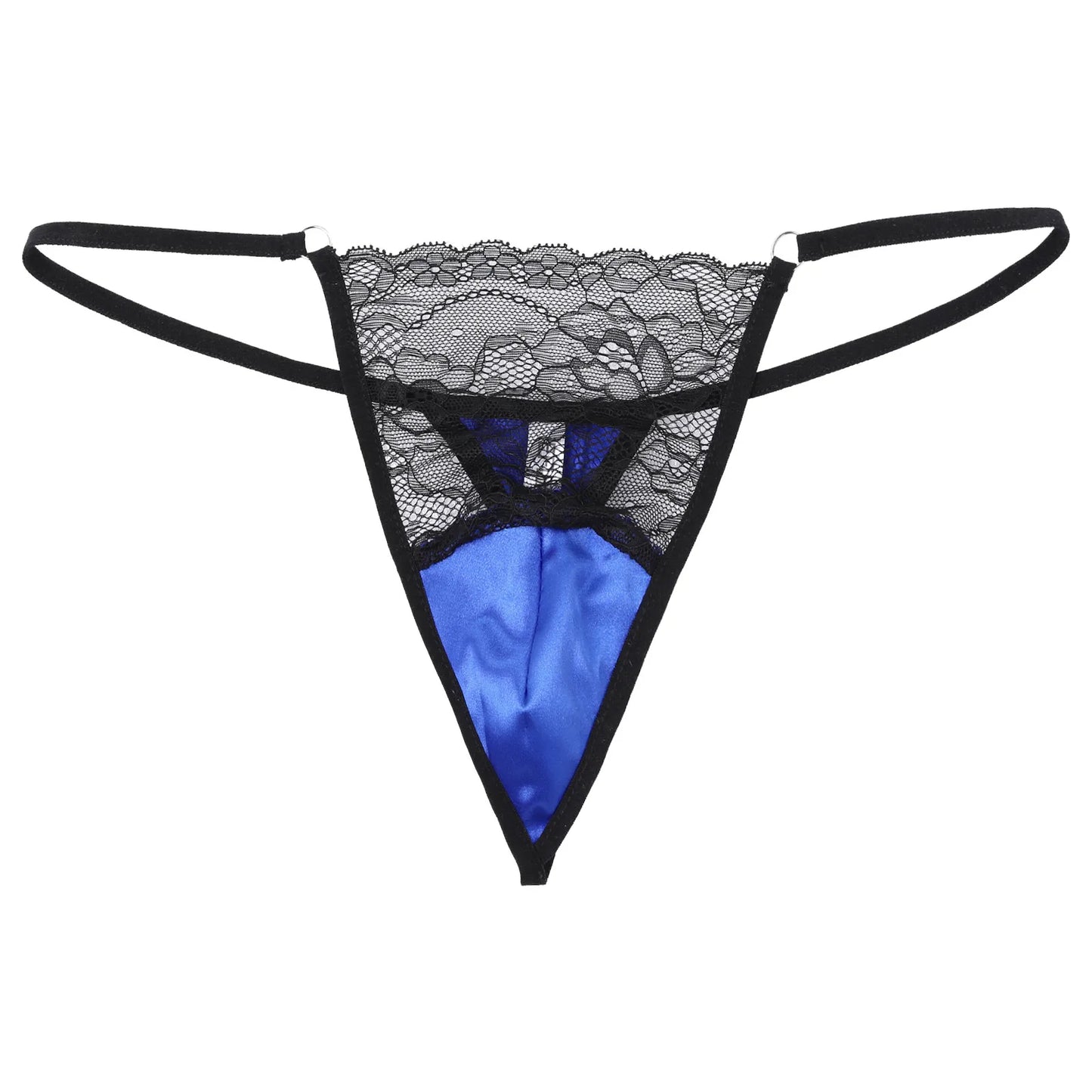 Men's Sissy Bikini G-string Underwear Lace Thong Bikini Hollow Panty ...