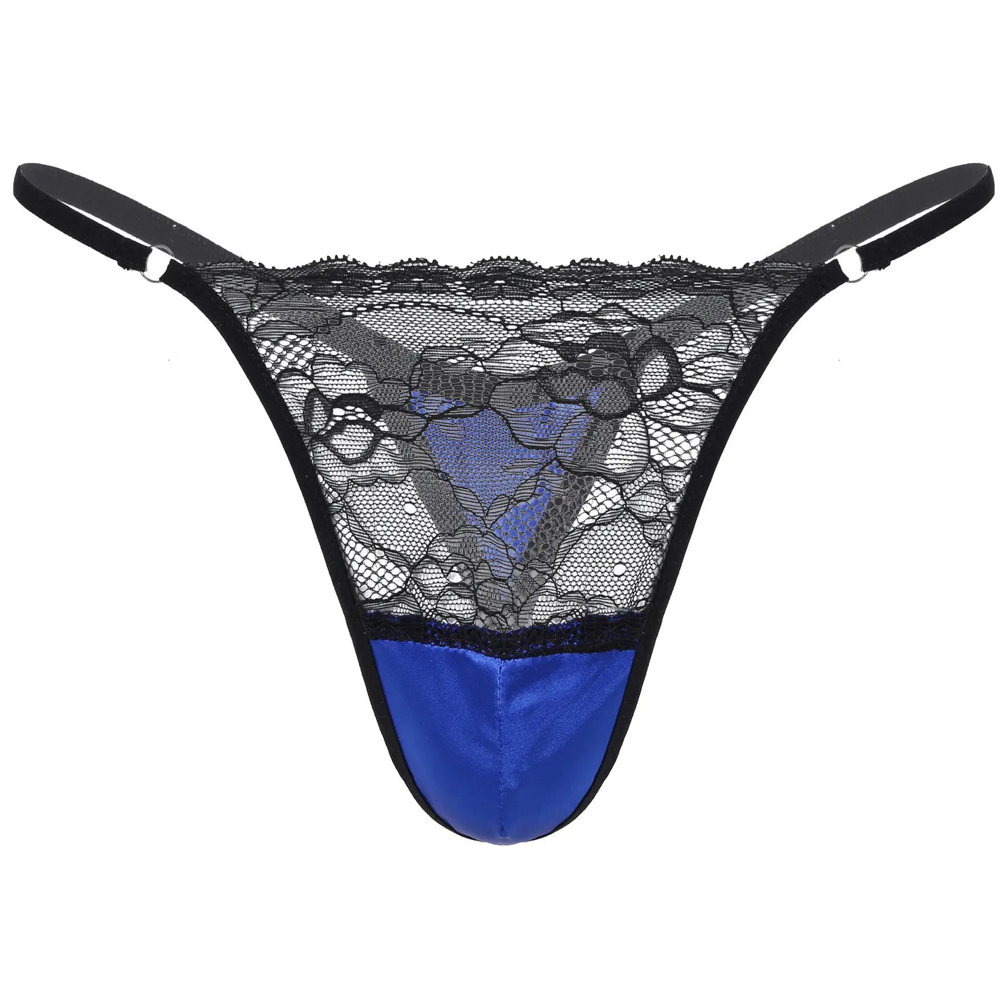 Men's Sissy Bikini G-string Underwear Lace Thong Bikini Hollow Panty