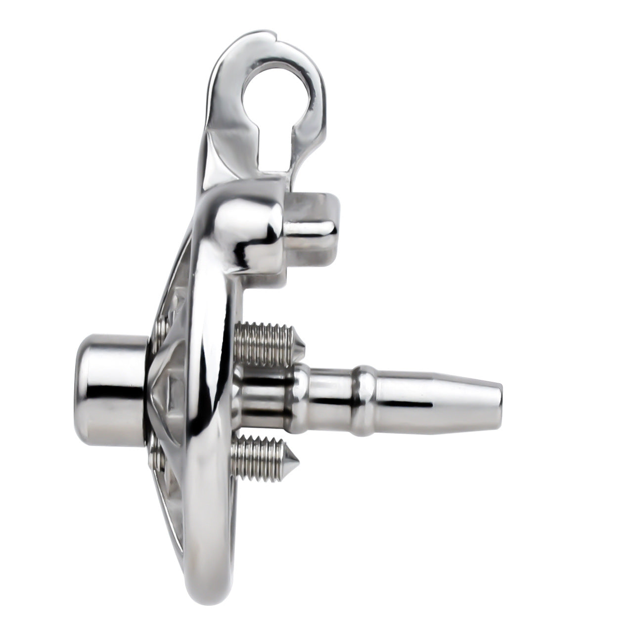 Small Flat Chastity Cage Stainless Steel Male Chastity Device with Detachable Accessories