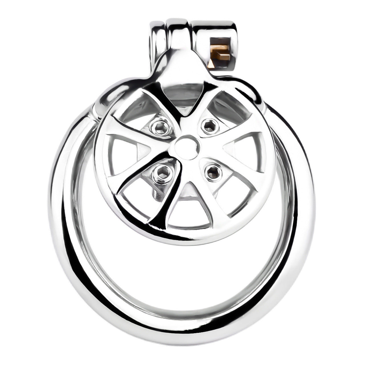 Small Flat Chastity Cage Stainless Steel Male Chastity Device with Detachable Accessories