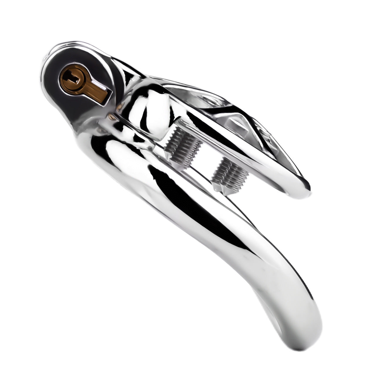 Small Flat Chastity Cage Stainless Steel Male Chastity Device with Detachable Accessories