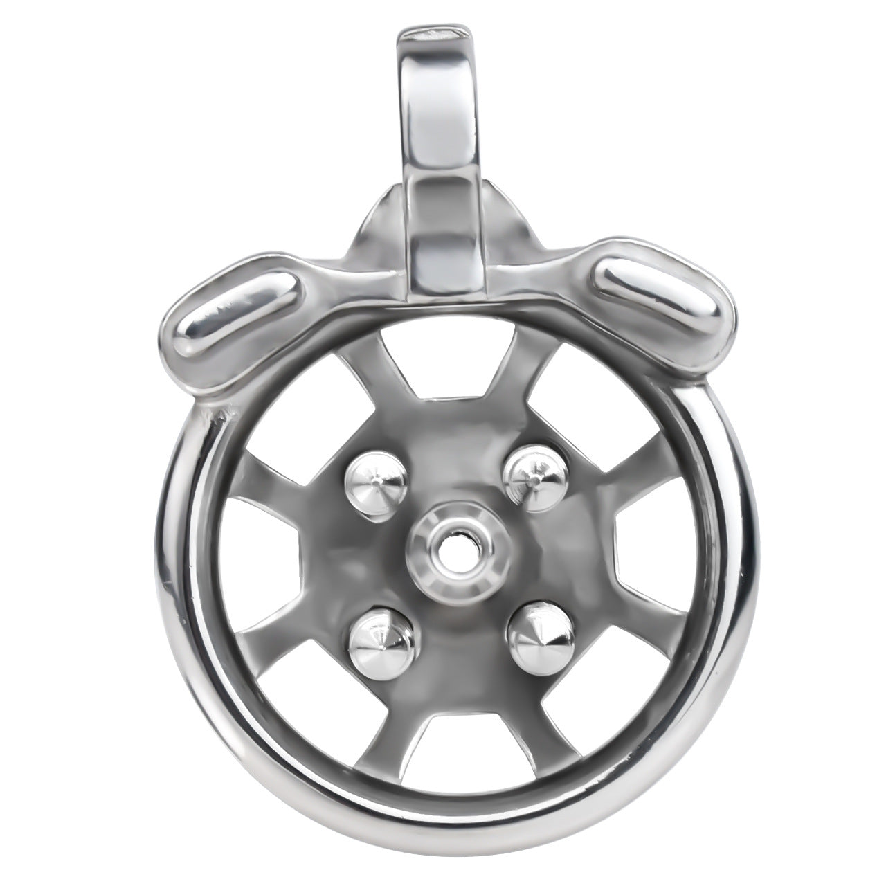 Small Flat Chastity Cage Stainless Steel Male Chastity Device with Detachable Accessories