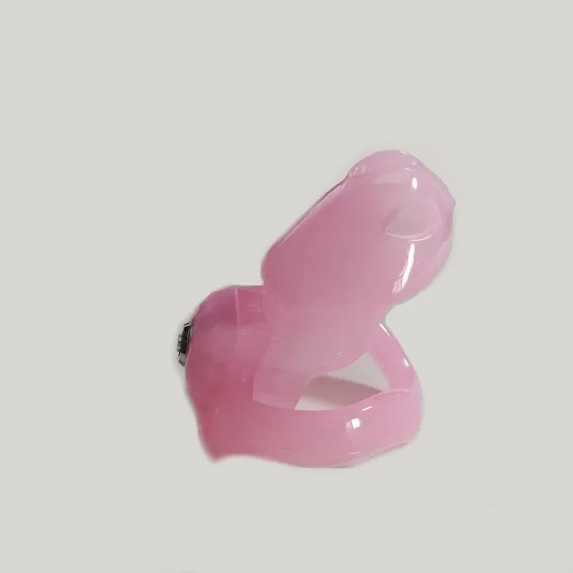 Pink HT-V5 Click&Lock Chastity Cage Device Male Penis Lock With 4 Penis Rings Chastity Urethral Lock Bondage Belt Adult Sex Toys