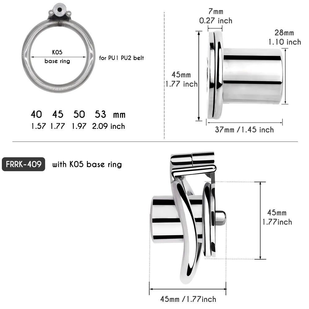 inverted chastity cage with catheter