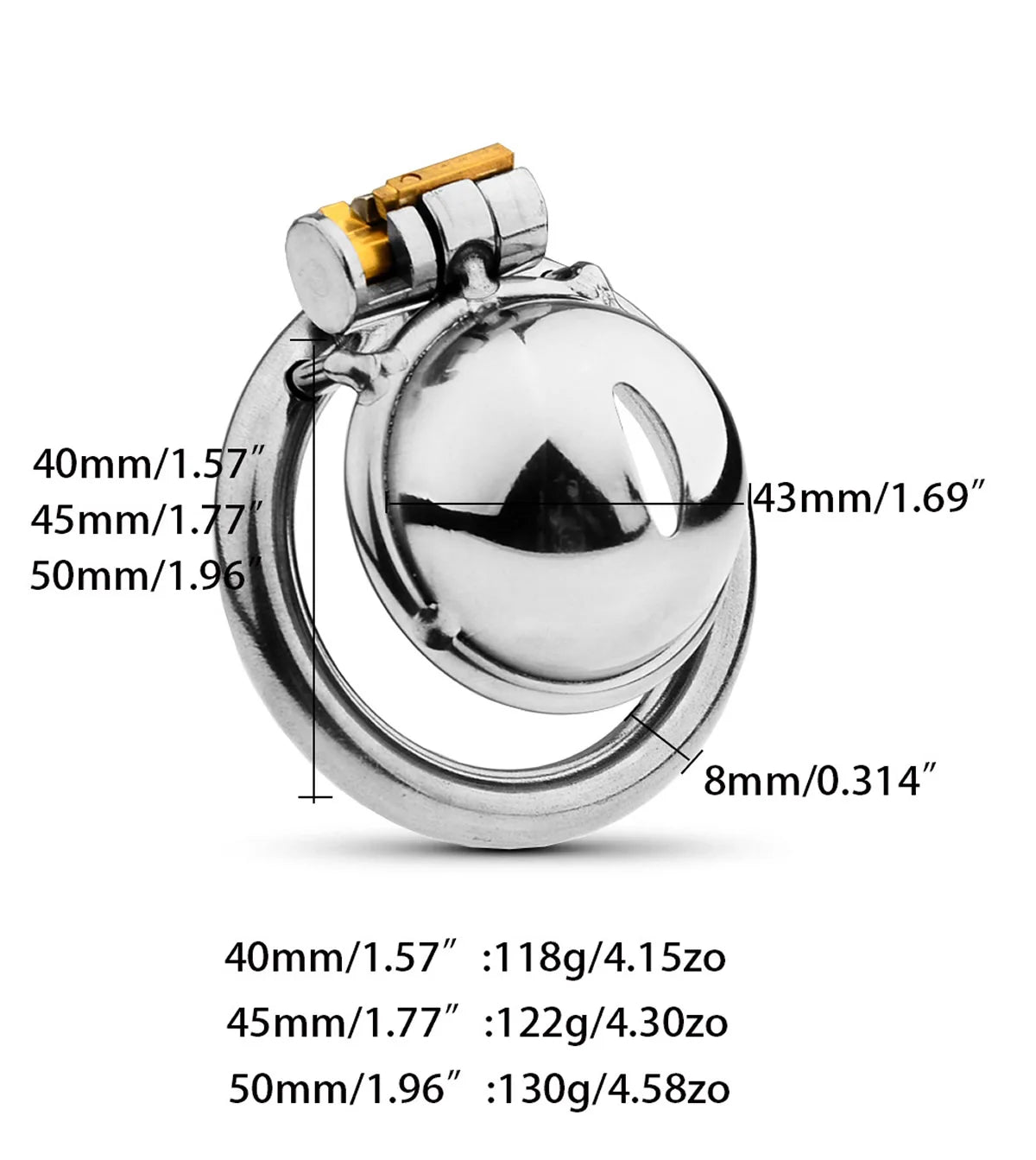 New Small Metal Chastity Cage Device For Sissy BDSM Stainless Steel Penis Ring