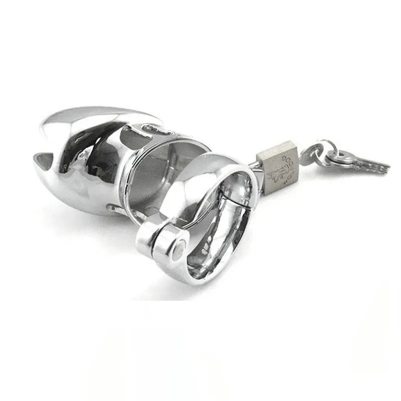 Metal Male Chastity Cage Device Set Small Penis Cage Cock Ring Sex Toys For Man