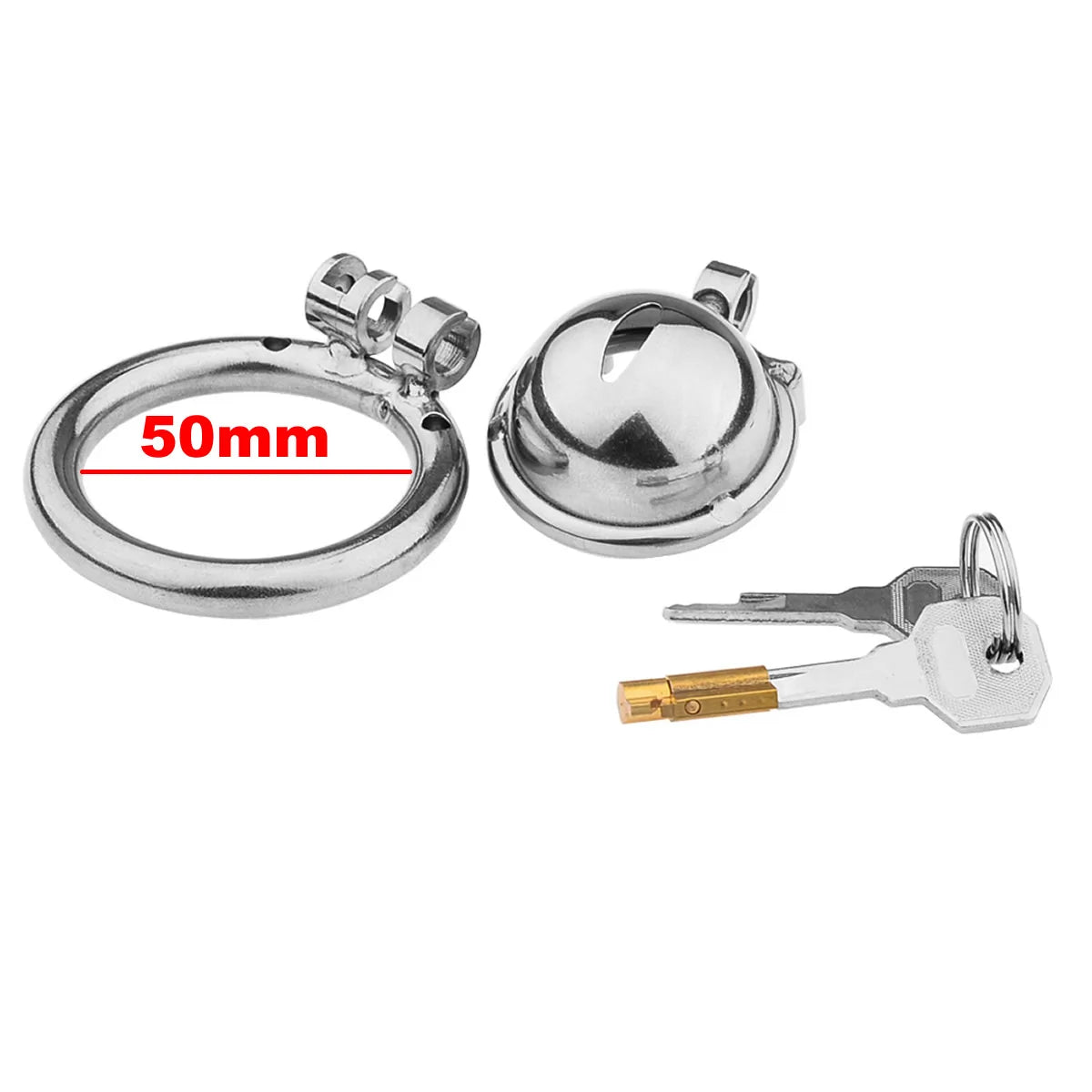 New Small Metal Chastity Cage Device For Sissy BDSM Stainless Steel Penis Ring