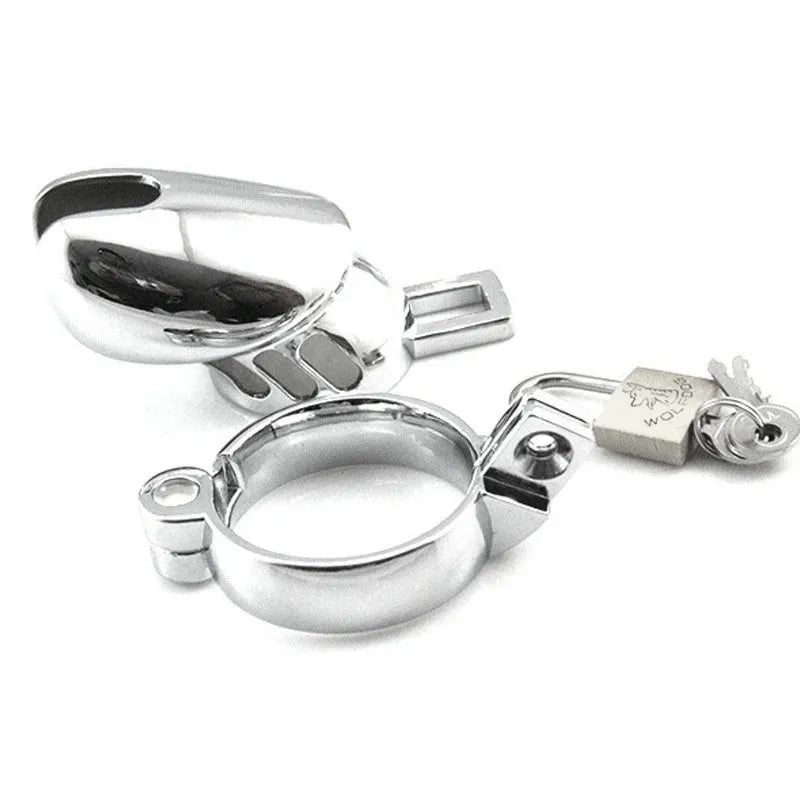 Metal Male Chastity Cage Device Set Small Penis Cage Cock Ring Sex Toys For Man