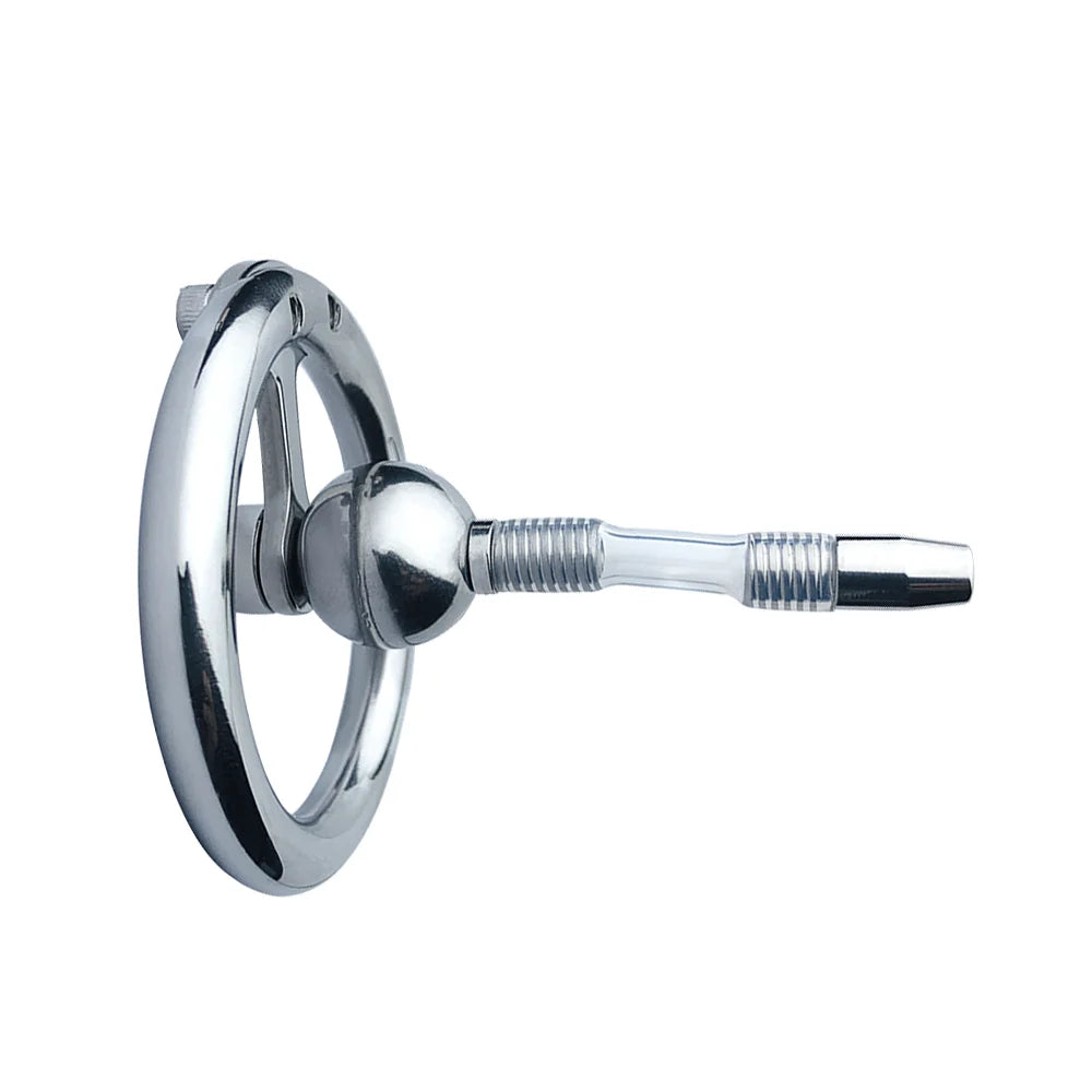 Super Mini Inverted Cock Cage with Removable Metal Bar/ Solid Ball/ Silicone Urinal Tube