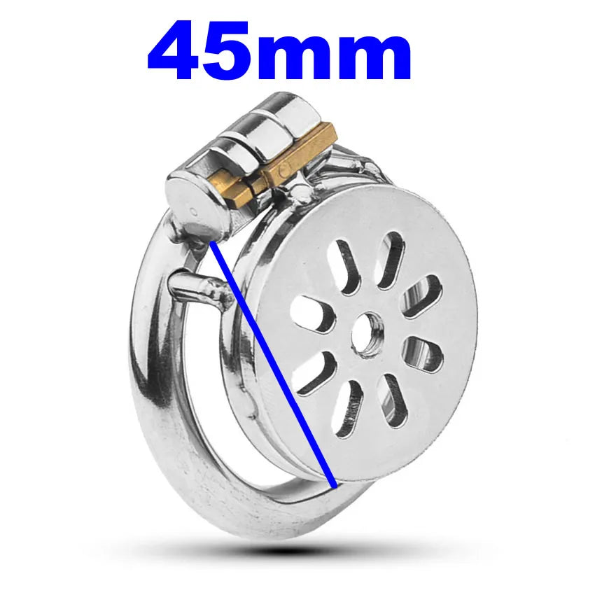 Super Mini Male Flat Chastity Cage Stainless Steel Penis Cage