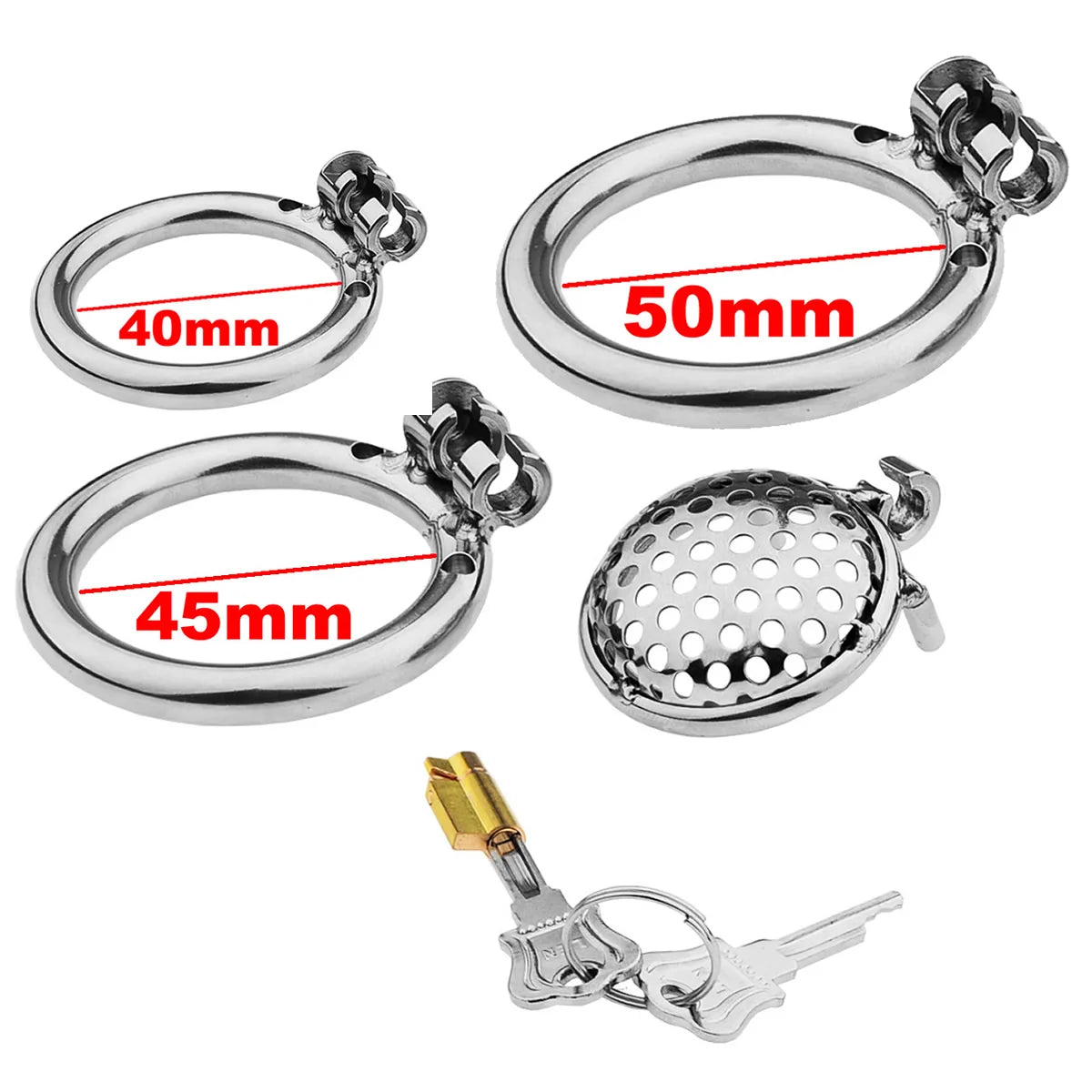 Male Metal Chastity cage Flat Breathable Round Hole Chastity Device Sissy Sex Toys BDSM