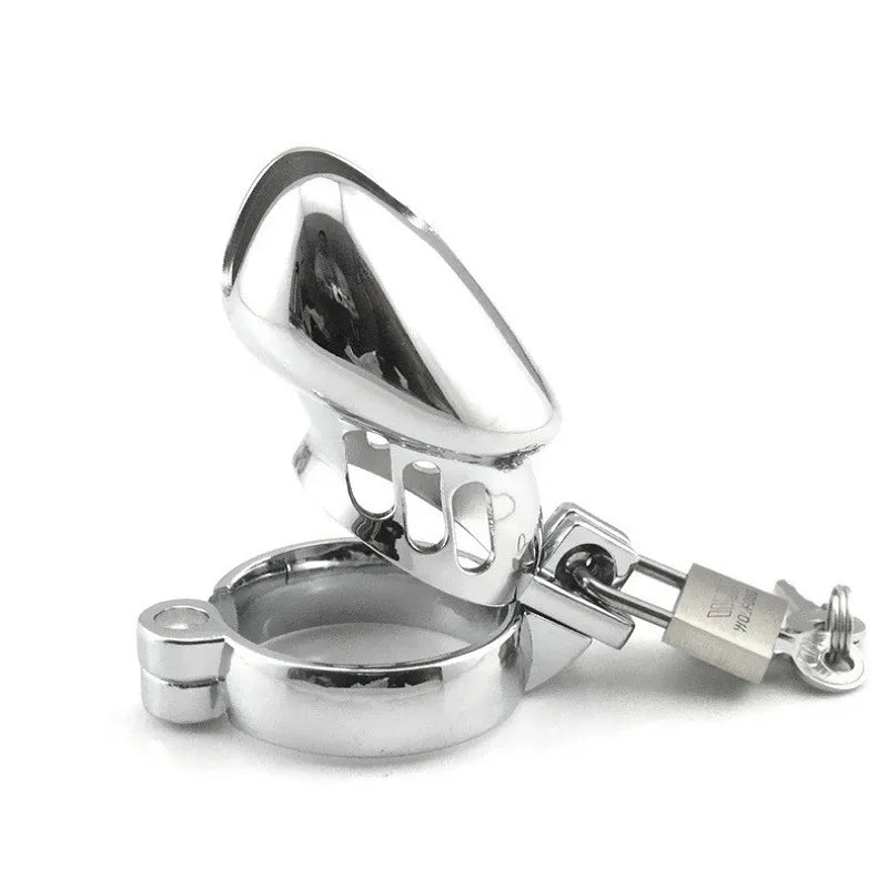 Metal Male Chastity Cage Device Set Small Penis Cage Cock Ring Sex Toys For Man