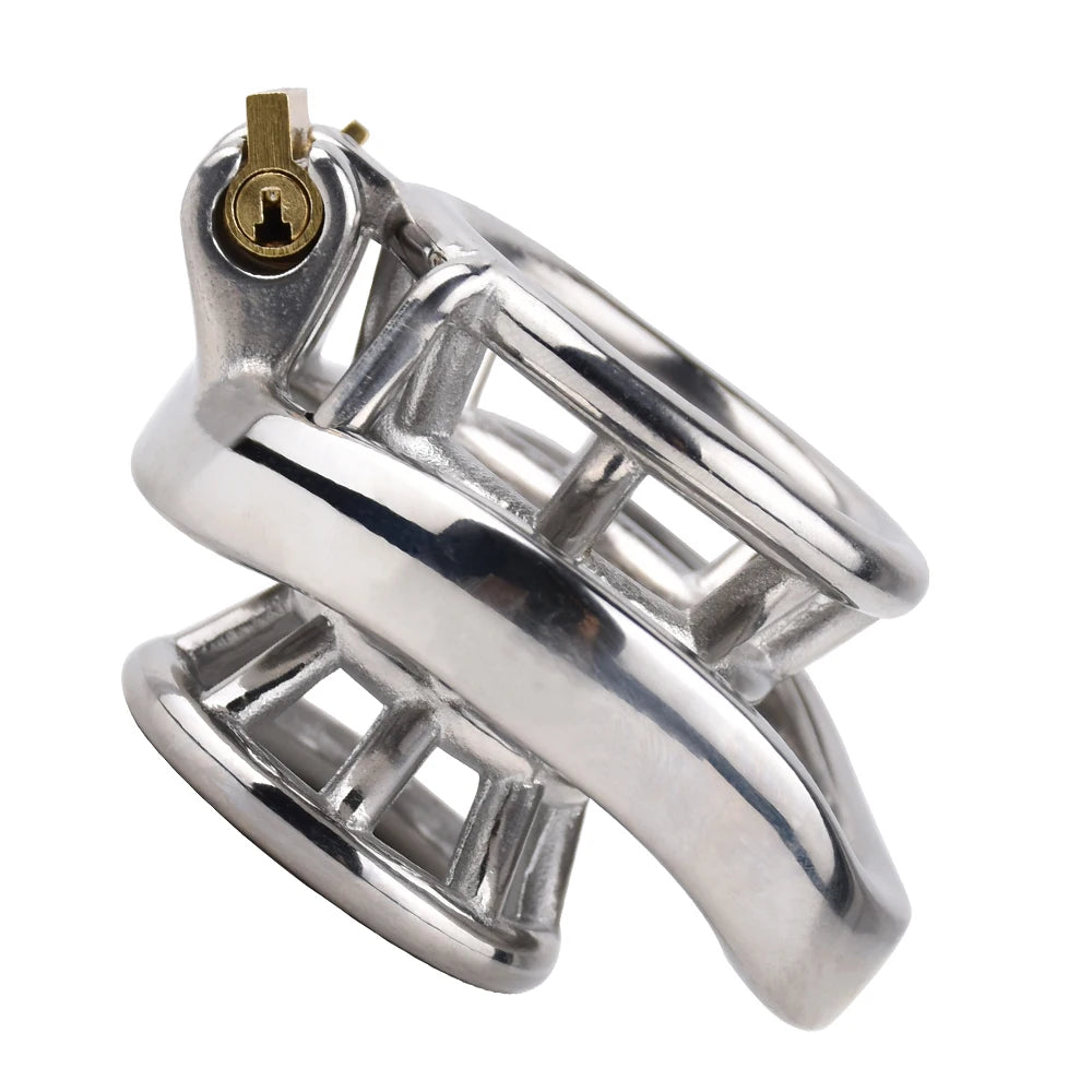 Inverted Negative Chastity Cage For Men Stainless Steel Small Cock Lock