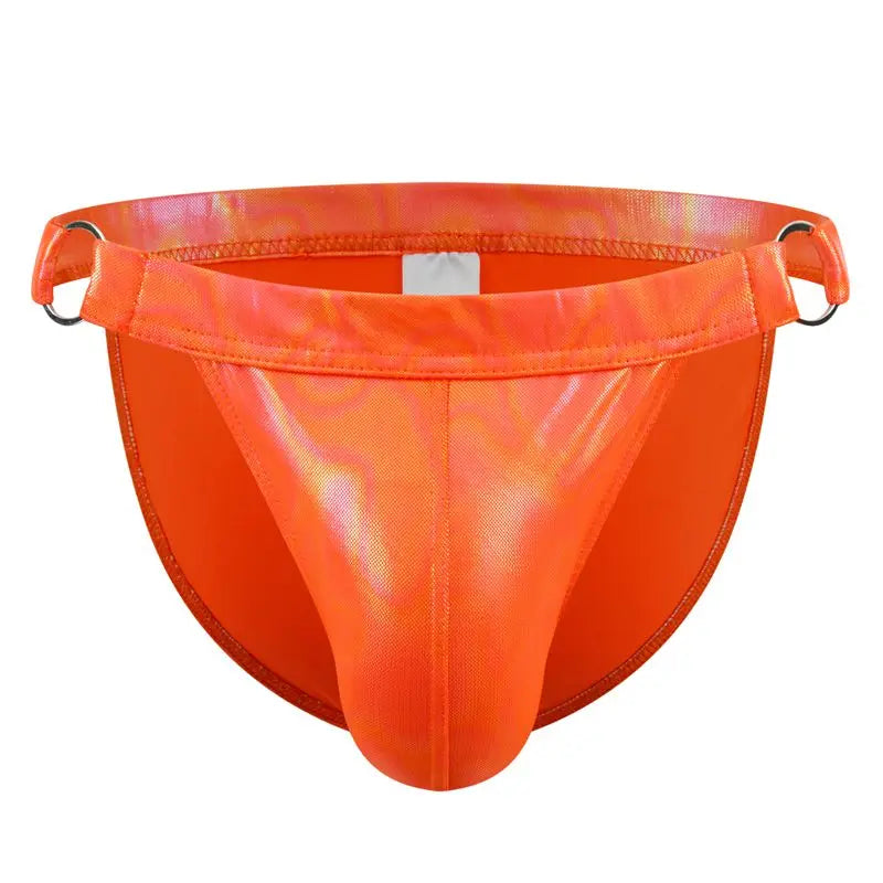 Leather Sexy Gay Male Bikini Men Underwear Brief and Swimwear All In One