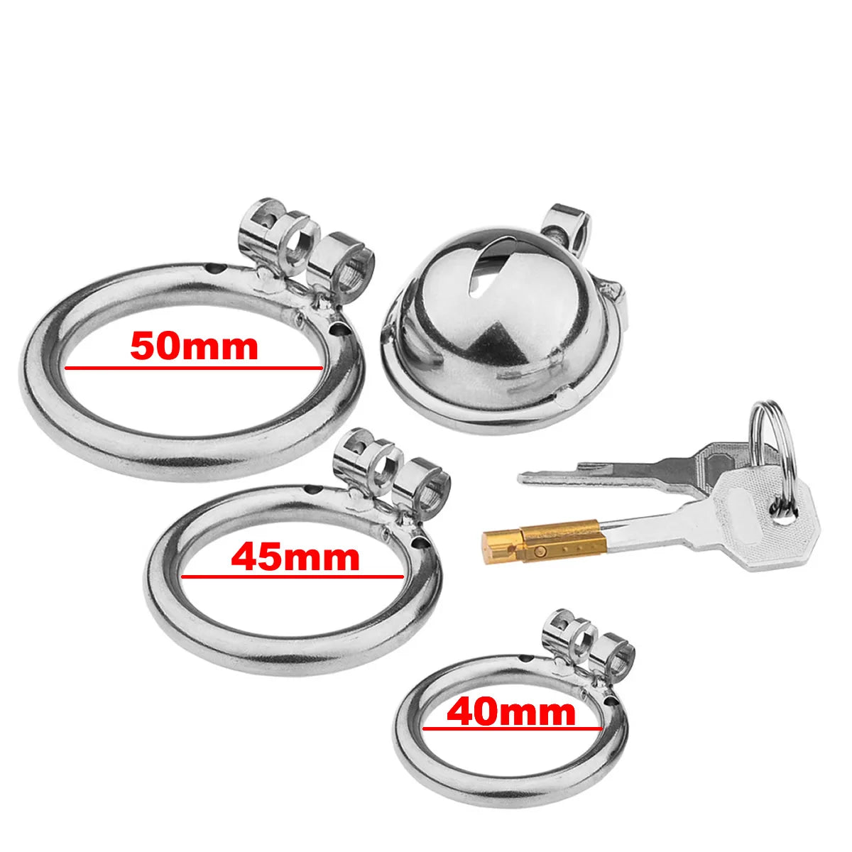 New Small Metal Chastity Cage Device For Sissy BDSM Stainless Steel Penis Ring