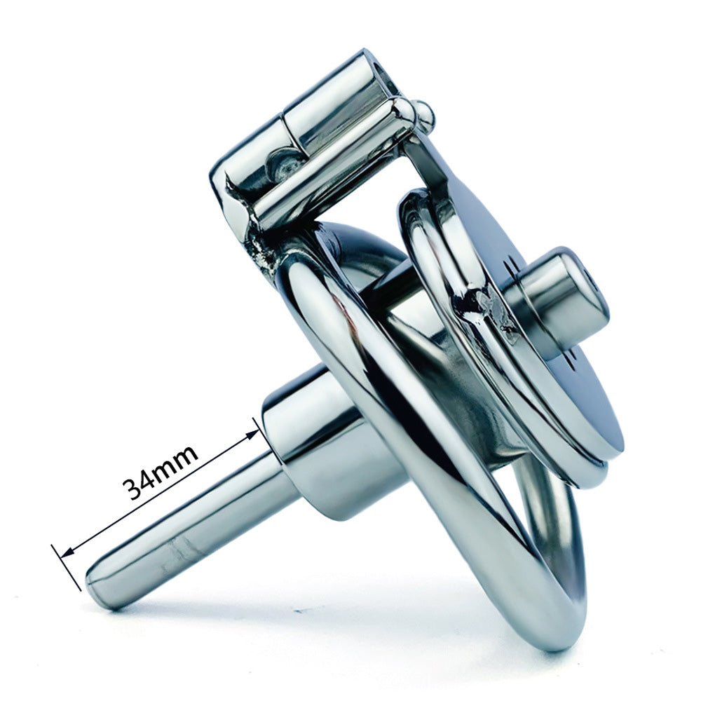 Chastity Lock With Catheter Penis Lock Stainless Steel Chastity Cage