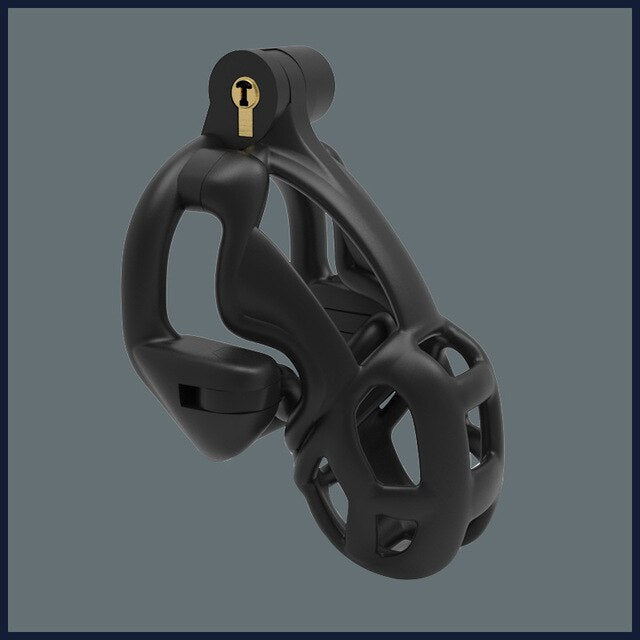 2023 New Mamba Resin Chastity Lock Double Lock Cock Ring 3D Printed Chastity Device