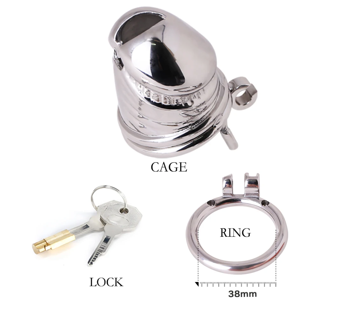 316 Stainless Steel Metal Chastity Cage in Penis Shape