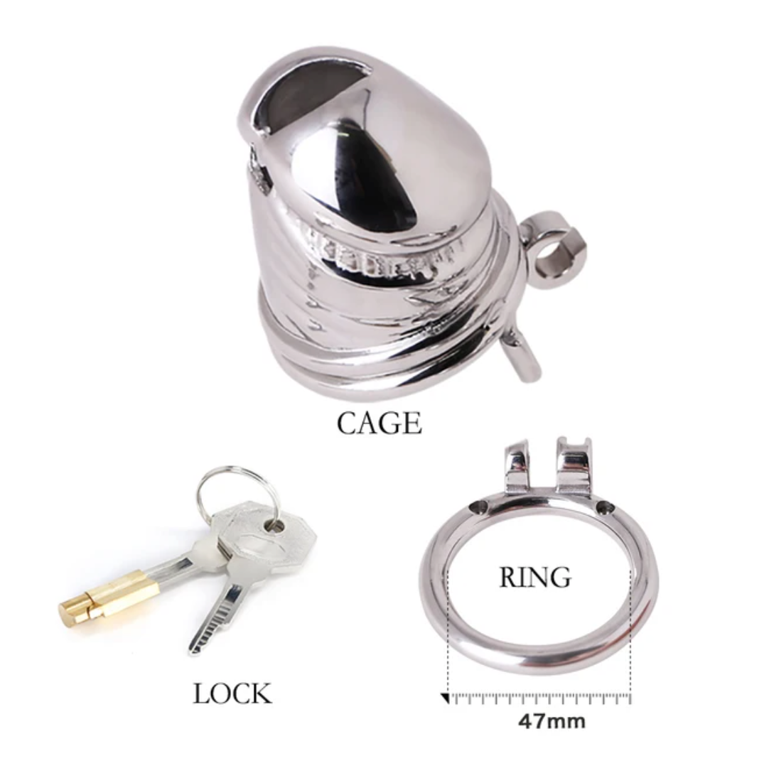 316 Stainless Steel Metal Chastity Cage in Penis Shape