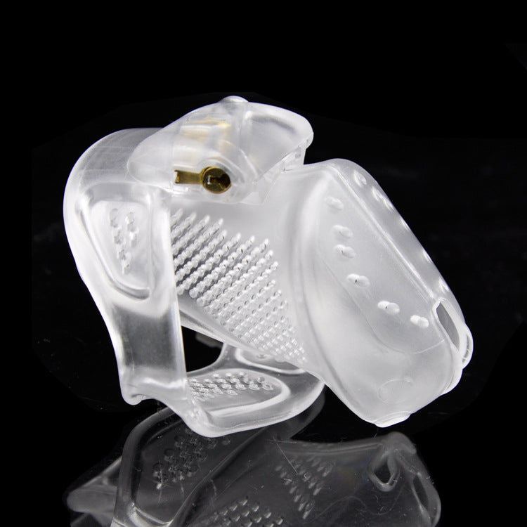 Small Resin chastity cage with 3 Arc Penis Rings