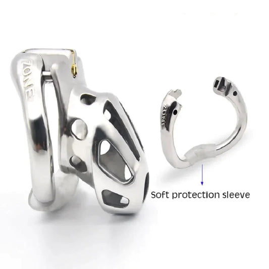 Metal Male Chastity Cage with Openable Ring Design