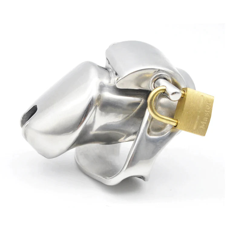 Metal Chastity Cage 316L Stainless Steel Small Penis Cage with Wide Ring