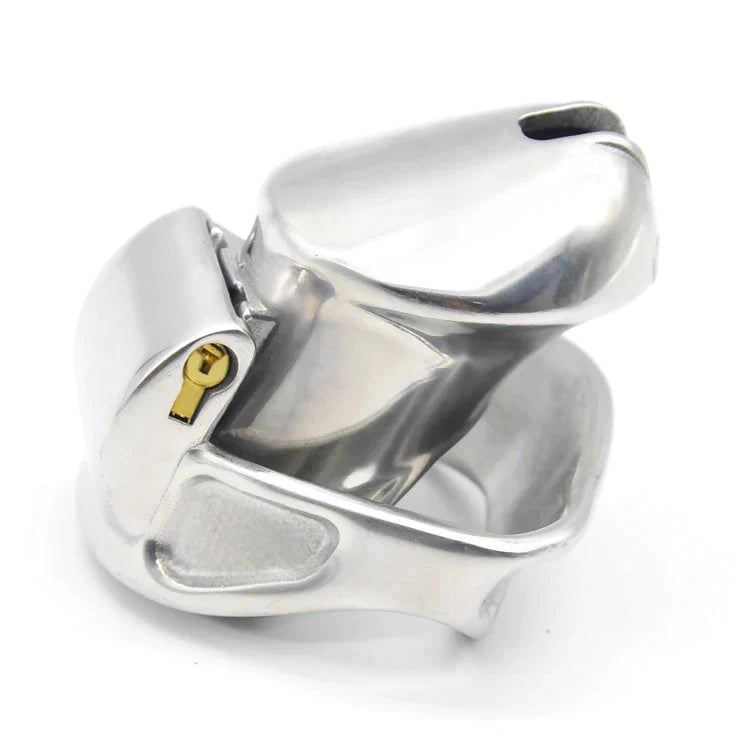 Metal Chastity Cage 316L Stainless Steel Small Penis Cage with Wide Ring