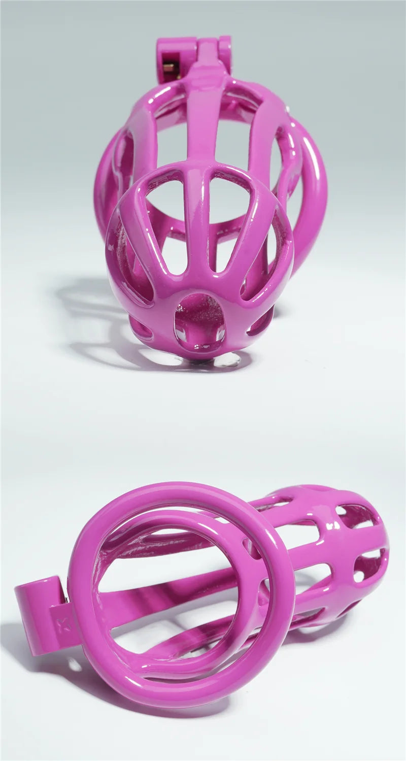 pink chastity cage 3d printed