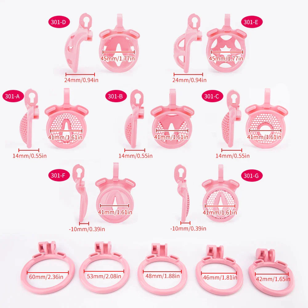 small pink chastity cage