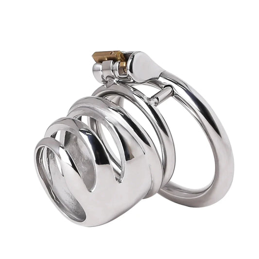 Small Metal Chastity Cage Hand Polished Steel Cock Cage