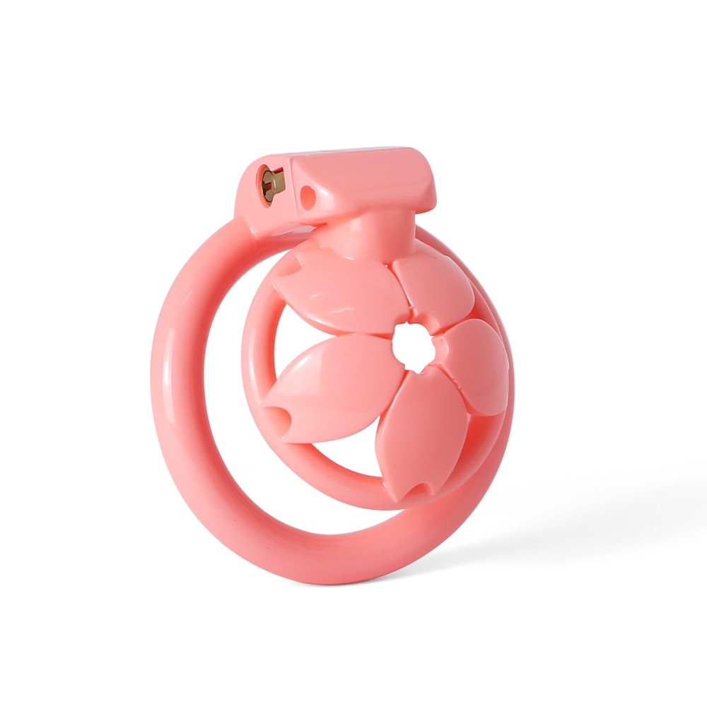 Premium Sakura 3D Printed Pink Chastity cage